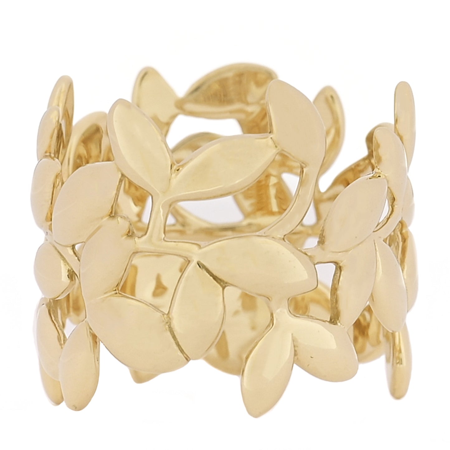 18K Yellow Gold Paloma Picasso Olive Leaf Wide Ring 53 6.25