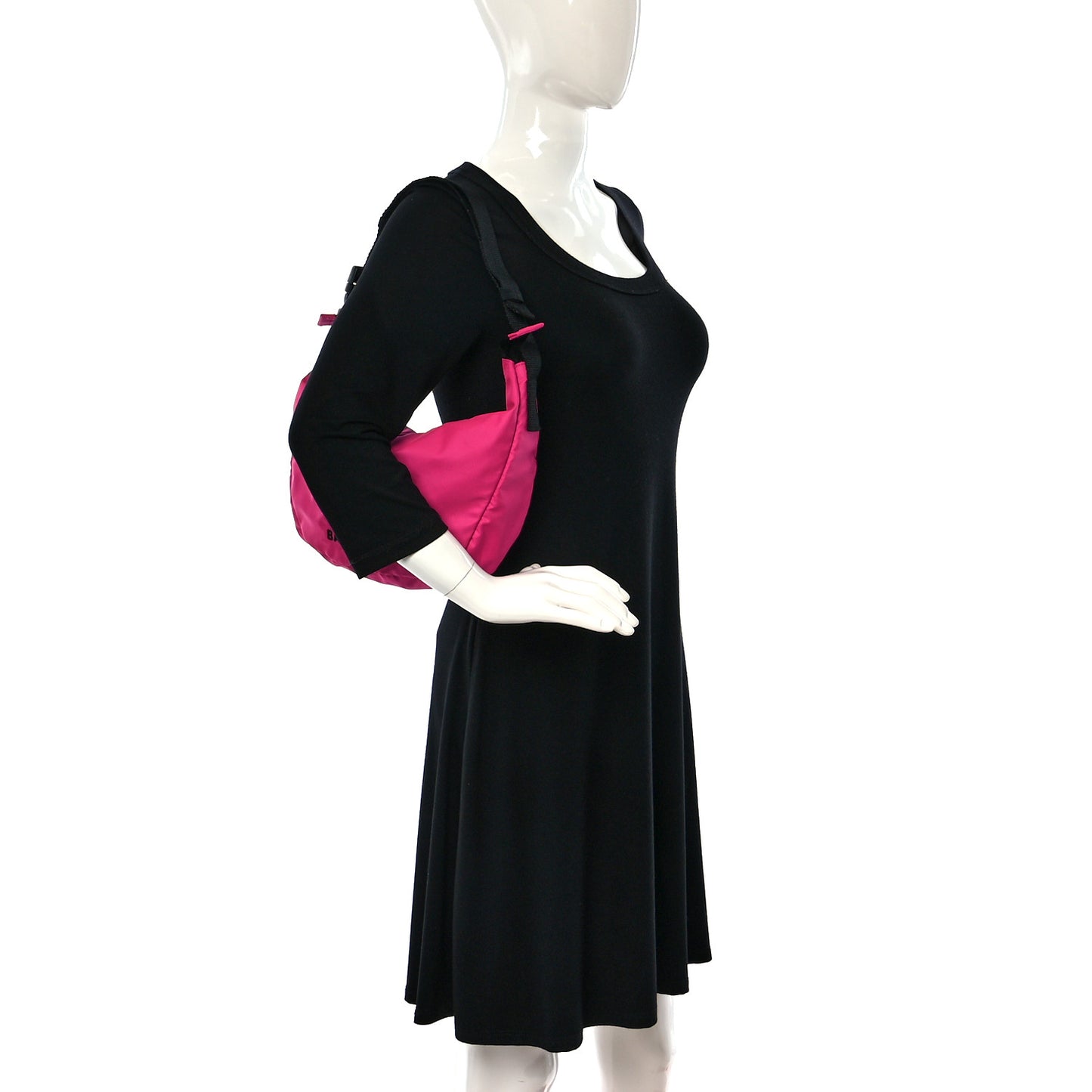 Nylon Wheel Logo Sling Bag Fluo Pink