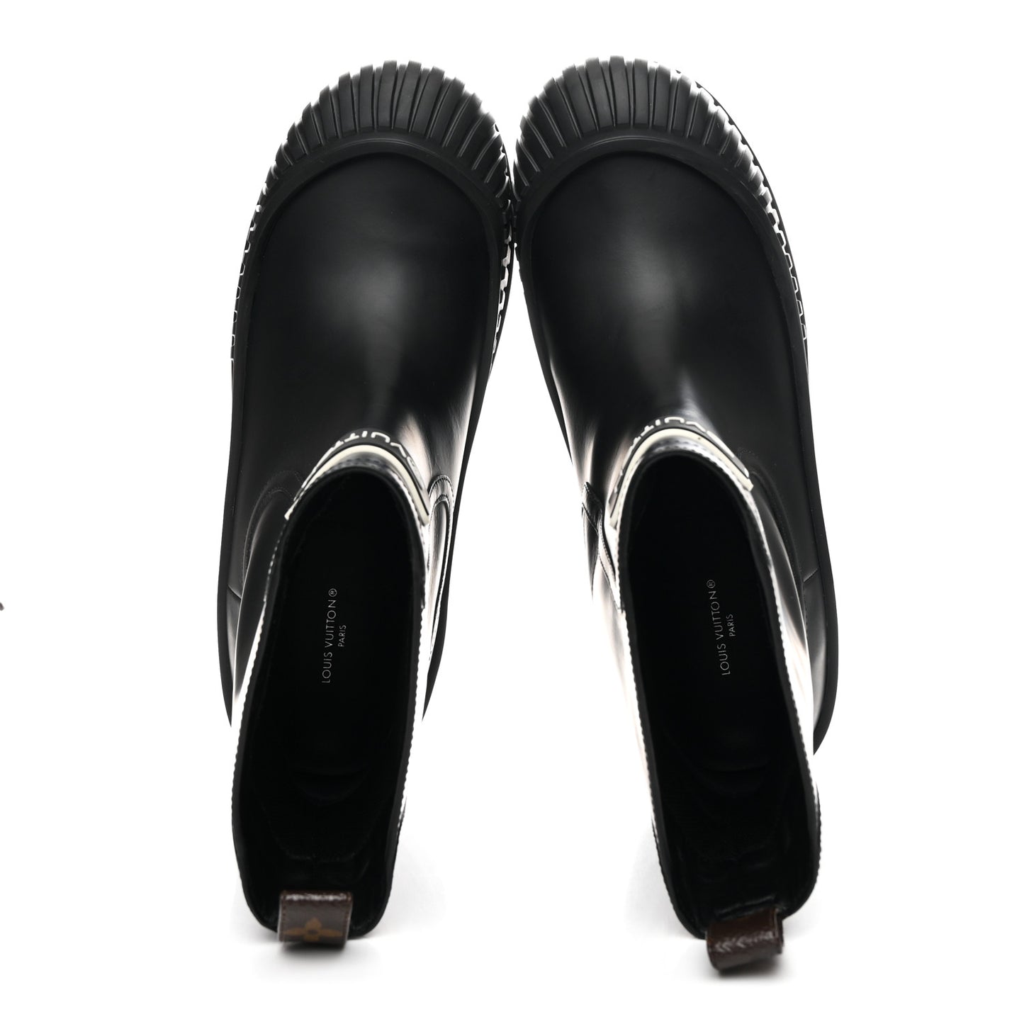 Calfskin Polar Flat Ankle Boots 41 Black