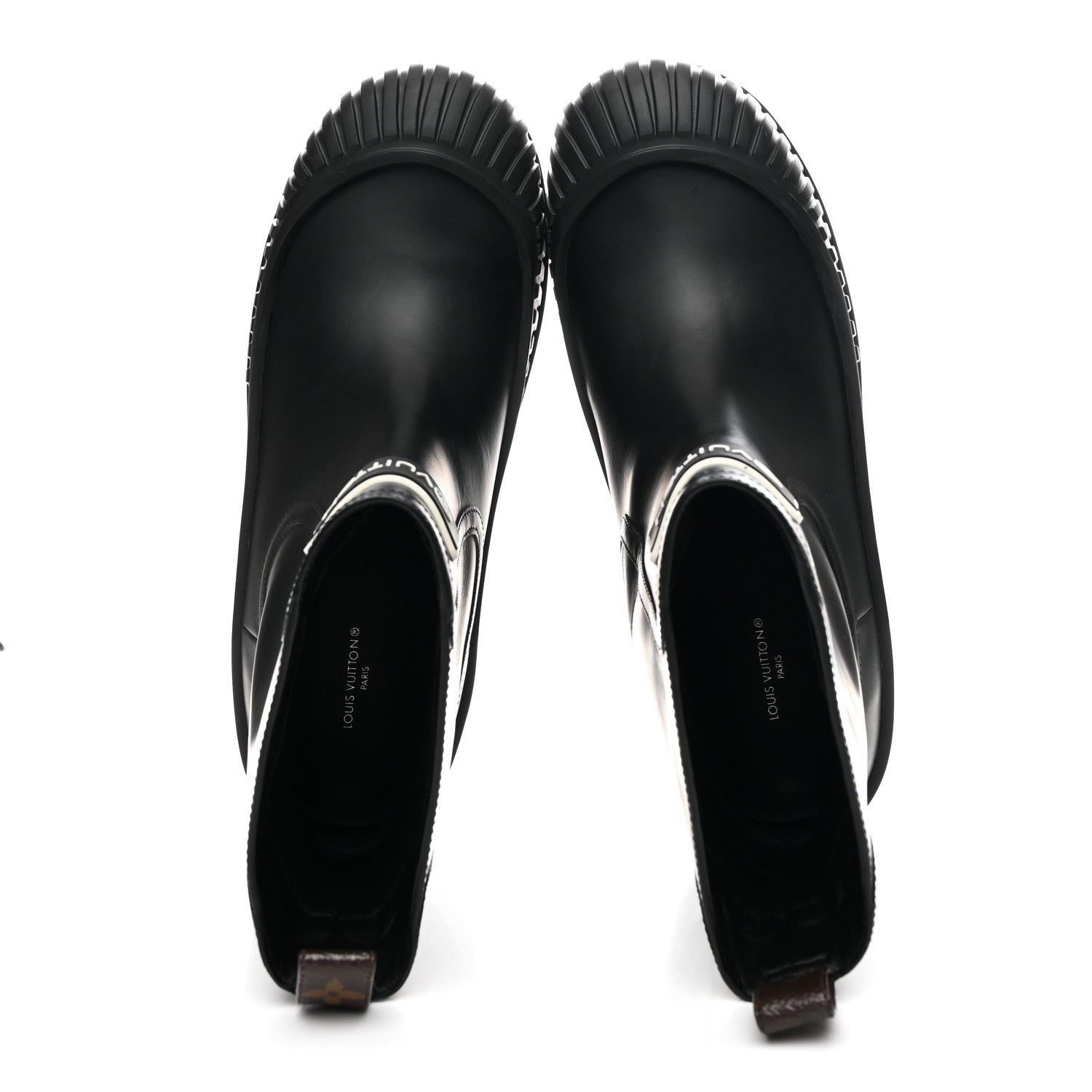 Louis Vuitton Calfskin Polar Flat Ankle Boots 41 Black 2 of 10