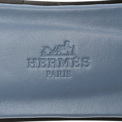 Hermes Box Calfskin Oran Sandals 36.5 Light Bleu 7 of 10