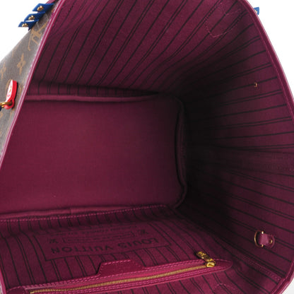 Louis Vuitton Monogram Totem Neverfull MM Magenta 6 of 8