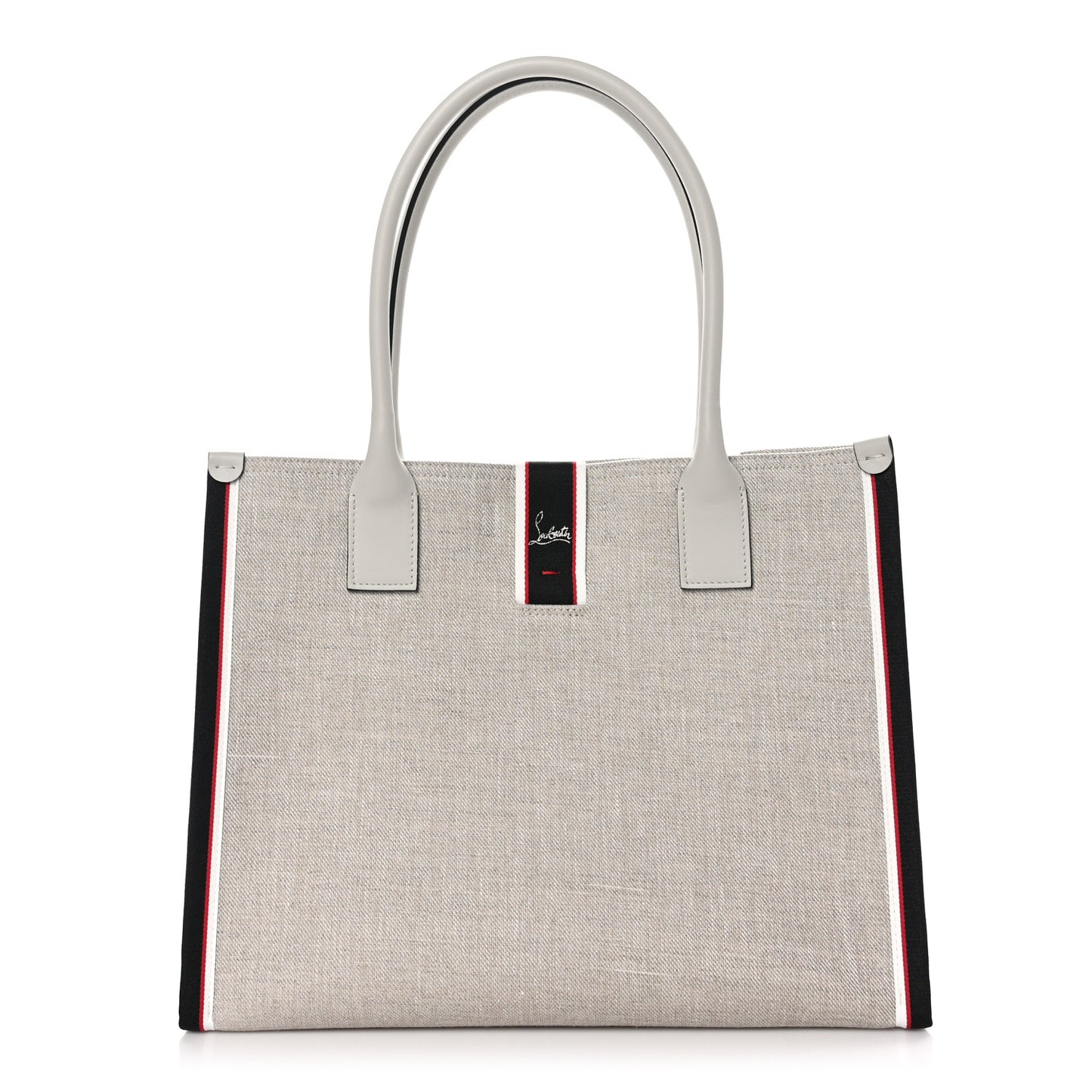 Linen Calfskin Large Nastroloubi F.A.V.L. Tote Alabatre