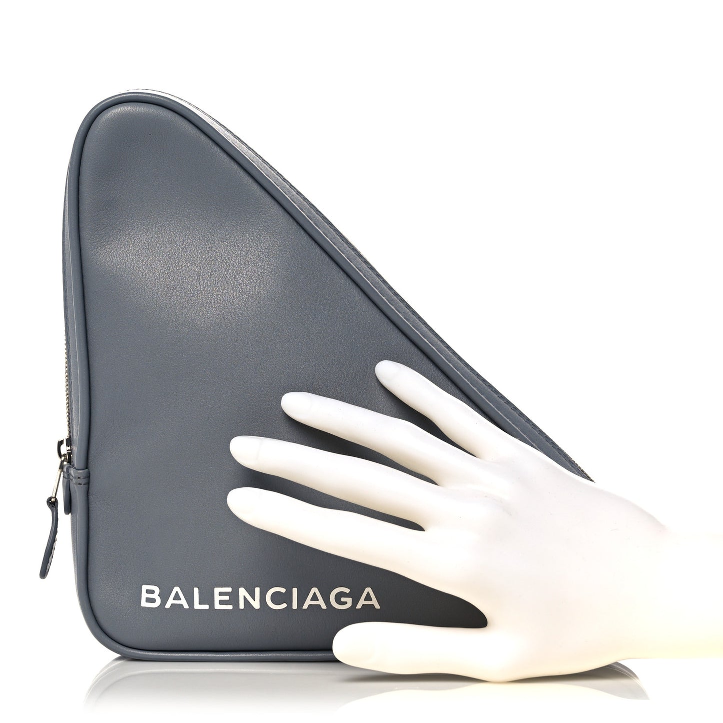 Calfskin M Triangle Pouch Pyrite