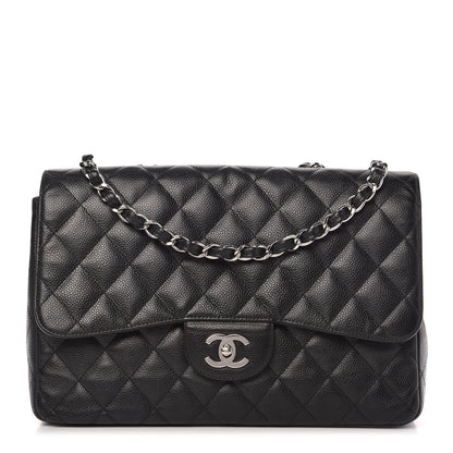 Chanel Caviar Quilted Jumbo Single Flap Black 1 of 9