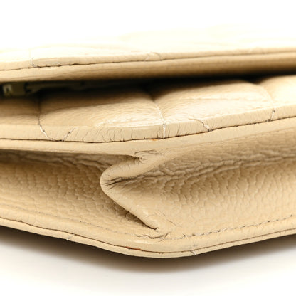 Chanel Caviar Quilted Wallet On Chain WOC Beige 11 of 17