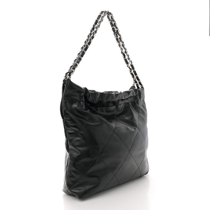 Chanel Shiny Calfskin Quilted Small Chanel 22 Black 4 of 12