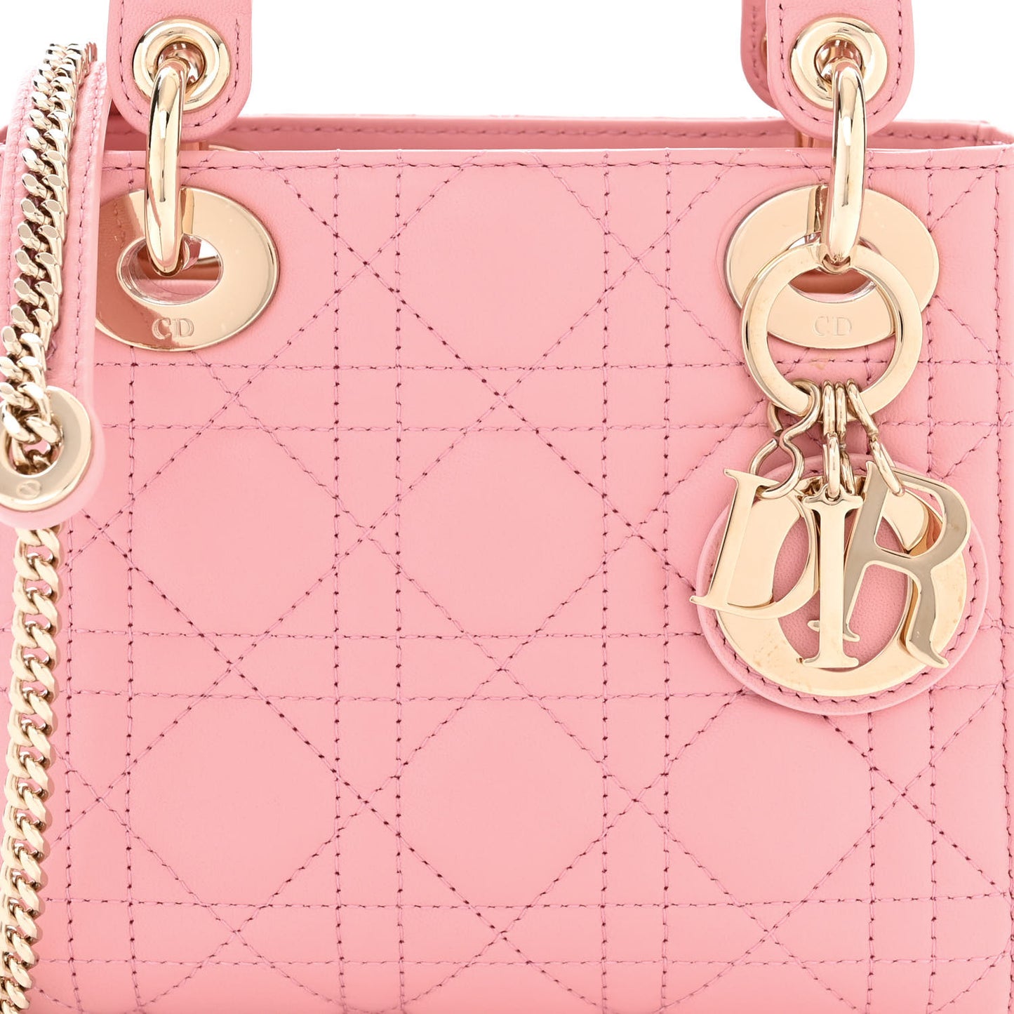 Lambskin Cannage Mini Lady Dior Light Pink