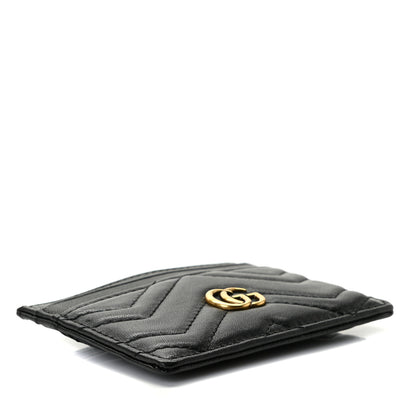 Gucci Calfskin Matelasse GG Marmont Card Holder Black 4 of 6
