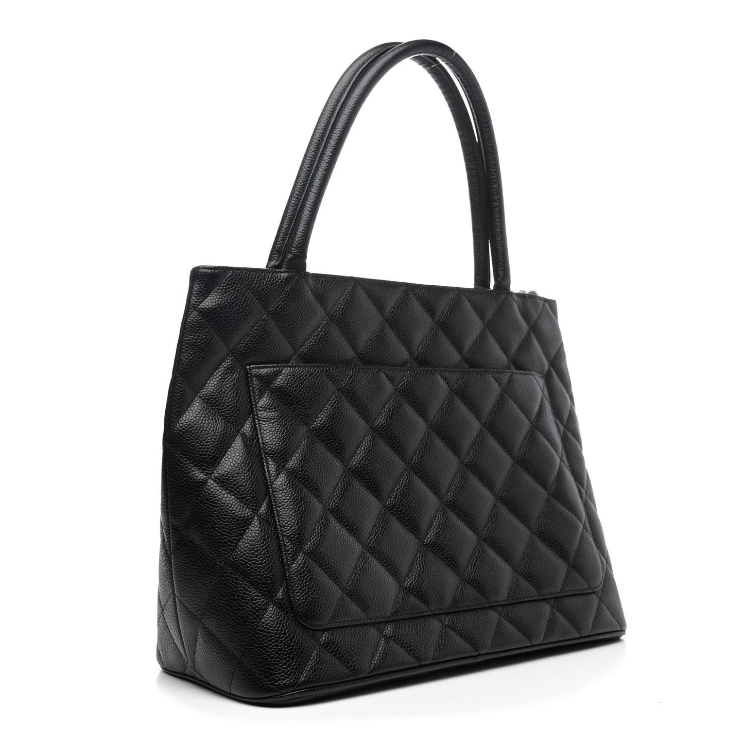Caviar Quilted Medallion Tote Black