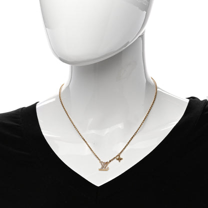 Louis Vuitton Metal Crystal LV Iconic Necklace Gold 2 of 5