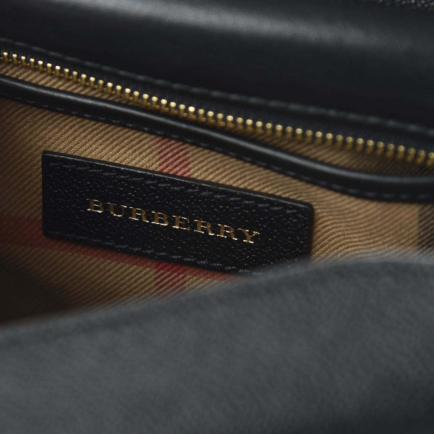 Soft Grain Calfskin Small Buckle Zip Bag Black