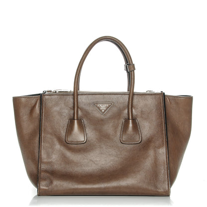 Prada Glace Calf Twin Pocket Tote Argilla 1 of 21