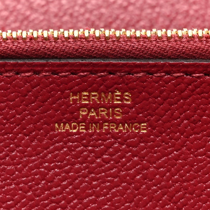 Hermes Swift Ghillies Kelly Longue Wallet Rouge Grenat 6 of 8