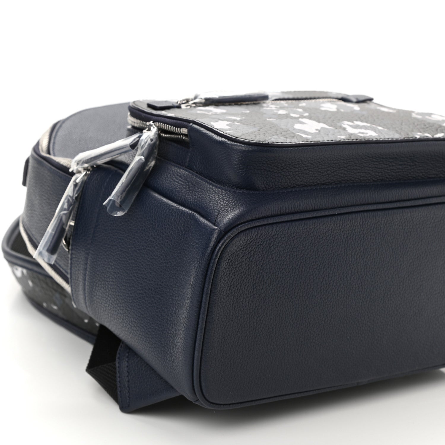 MCM Calfskin Visetos Floral Leopard Klassik Small Stark Backpack Blue Black 7 of 8