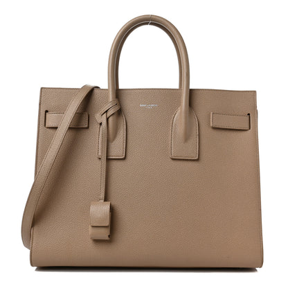 Saint Laurent Grained Calfskin Small Sac De Jour Taupe 1 of 11