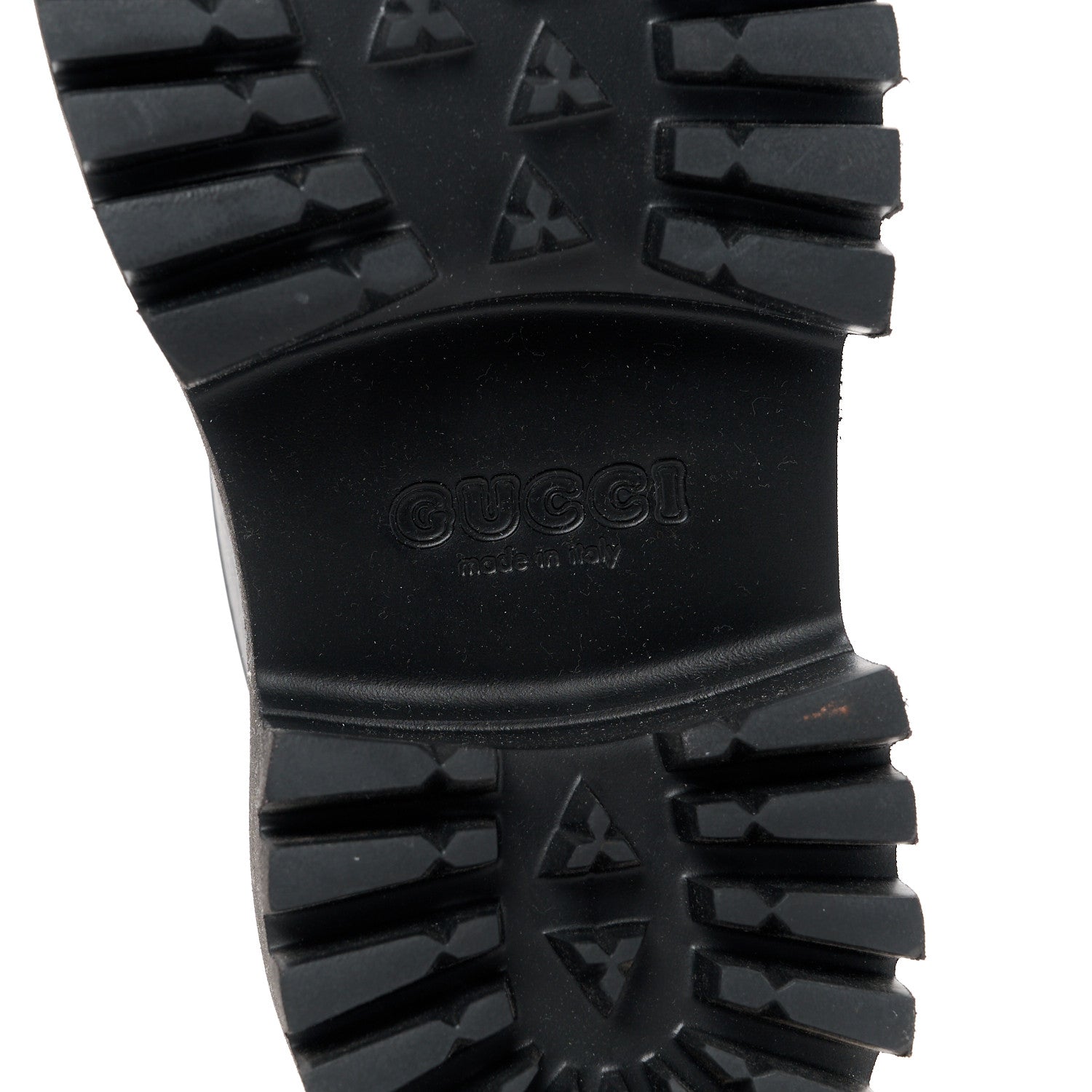 Gucci Rubber GG Monogram Perforated Elea Platform 55mm Lug Sole Sandals 36 Black 6 of 8