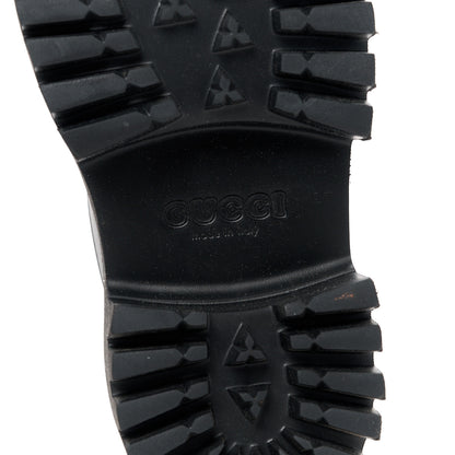 Gucci Rubber GG Monogram Perforated Elea Platform 55mm Lug Sole Sandals 36 Black 6 of 8