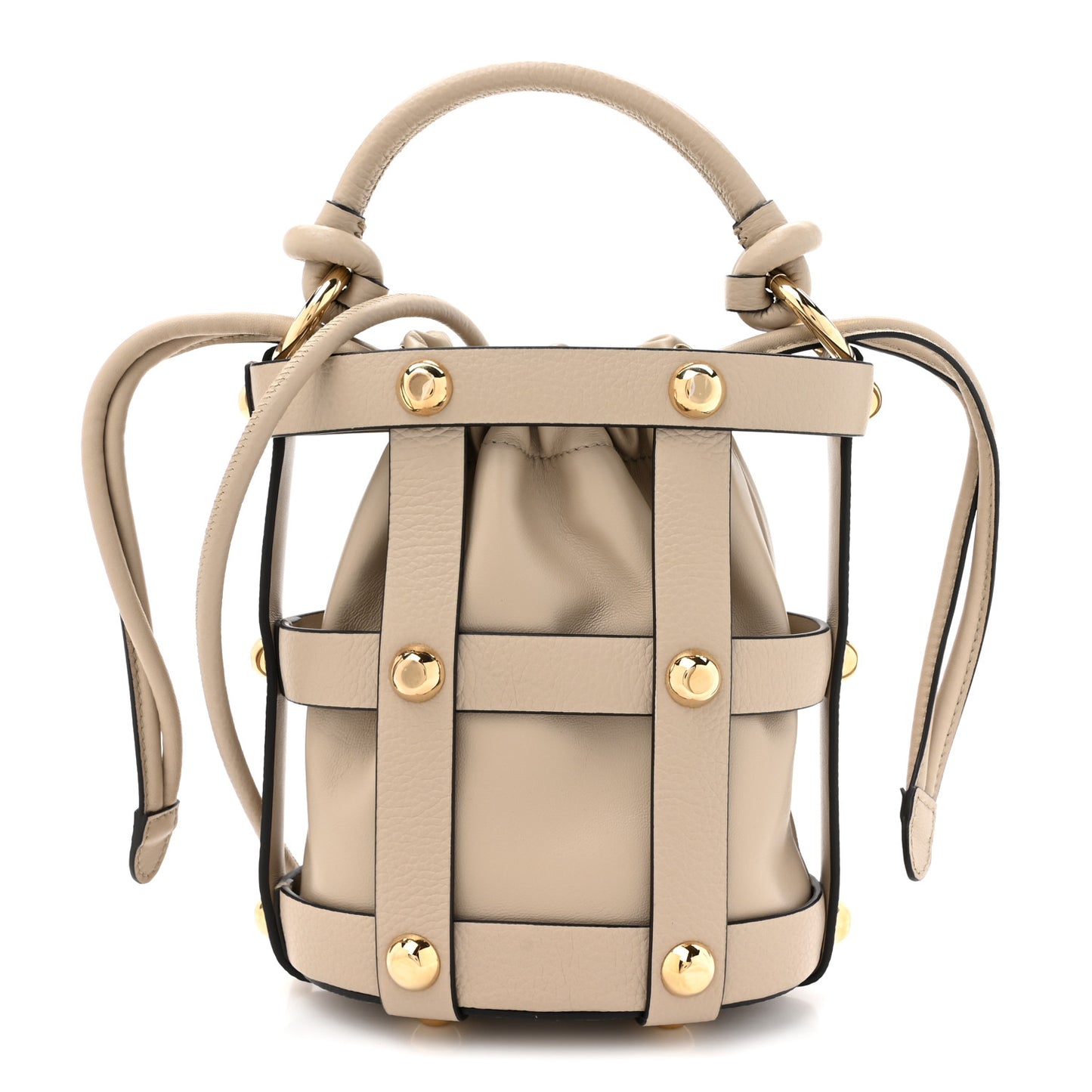 Calfskin Cage Bag Beige