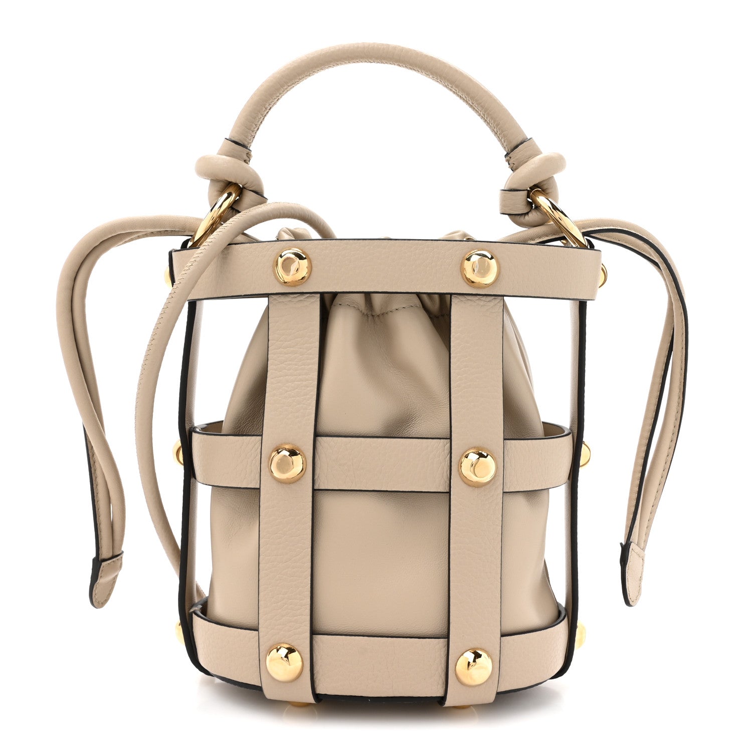Salvatore Ferragamo Calfskin Cage Bag Beige 1 of 9