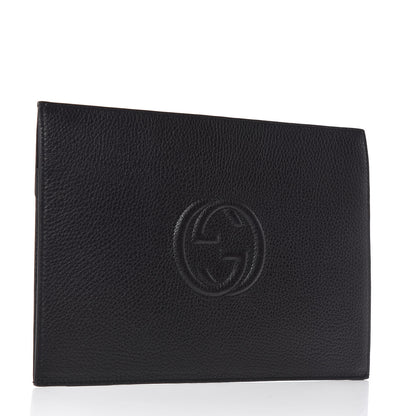 Gucci Pebbled Calfskin Soho Document Holder Black 3 of 8