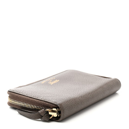Gucci Dollar Calfskin Bi-Color Medium Swing Zip Around Wallet Grey Field Soft Pink 4 of 11