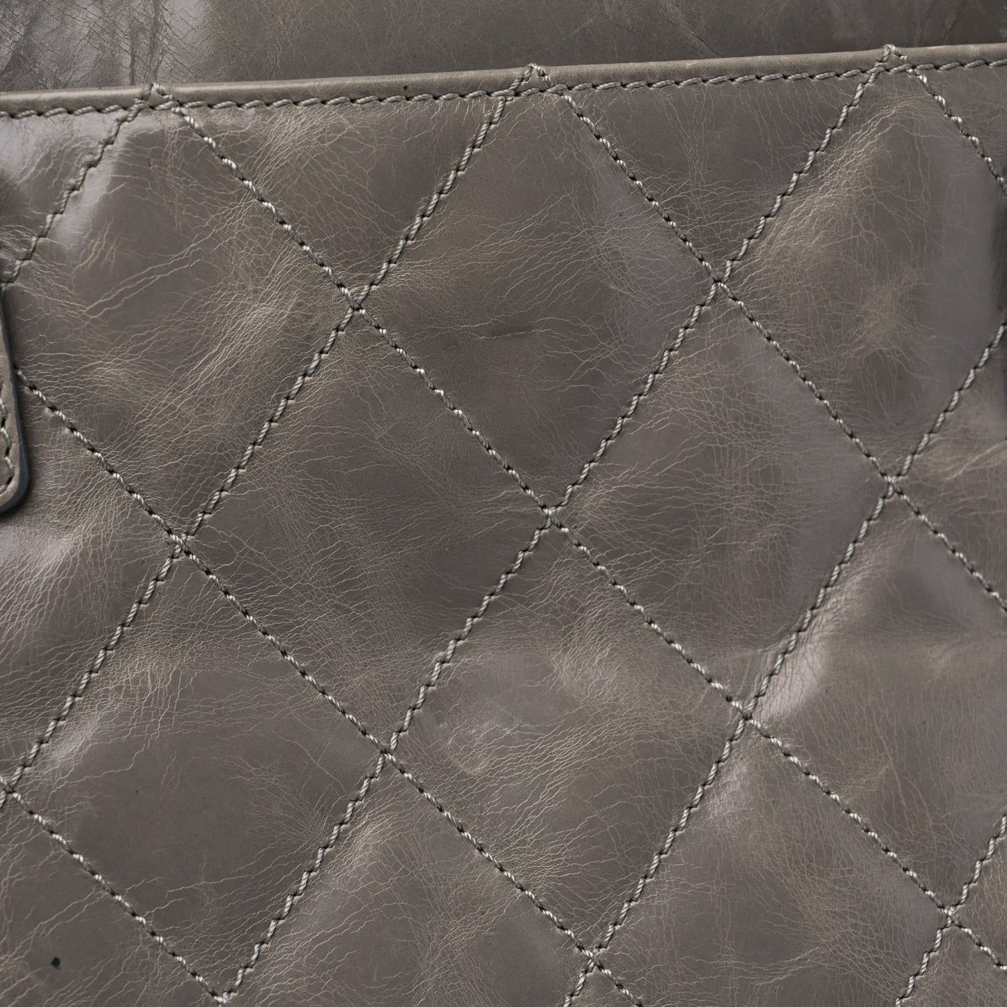 Glazed Calfskin Small New Portobello Grey