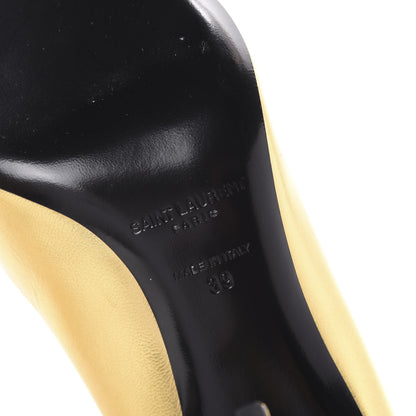 Saint Laurent Calfskin Opyum 85 Pumps 39 Gold 8 of 8