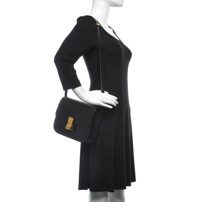 Celine Box Calfskin Medium Classic Box Flap Bag Black 2 of 14
