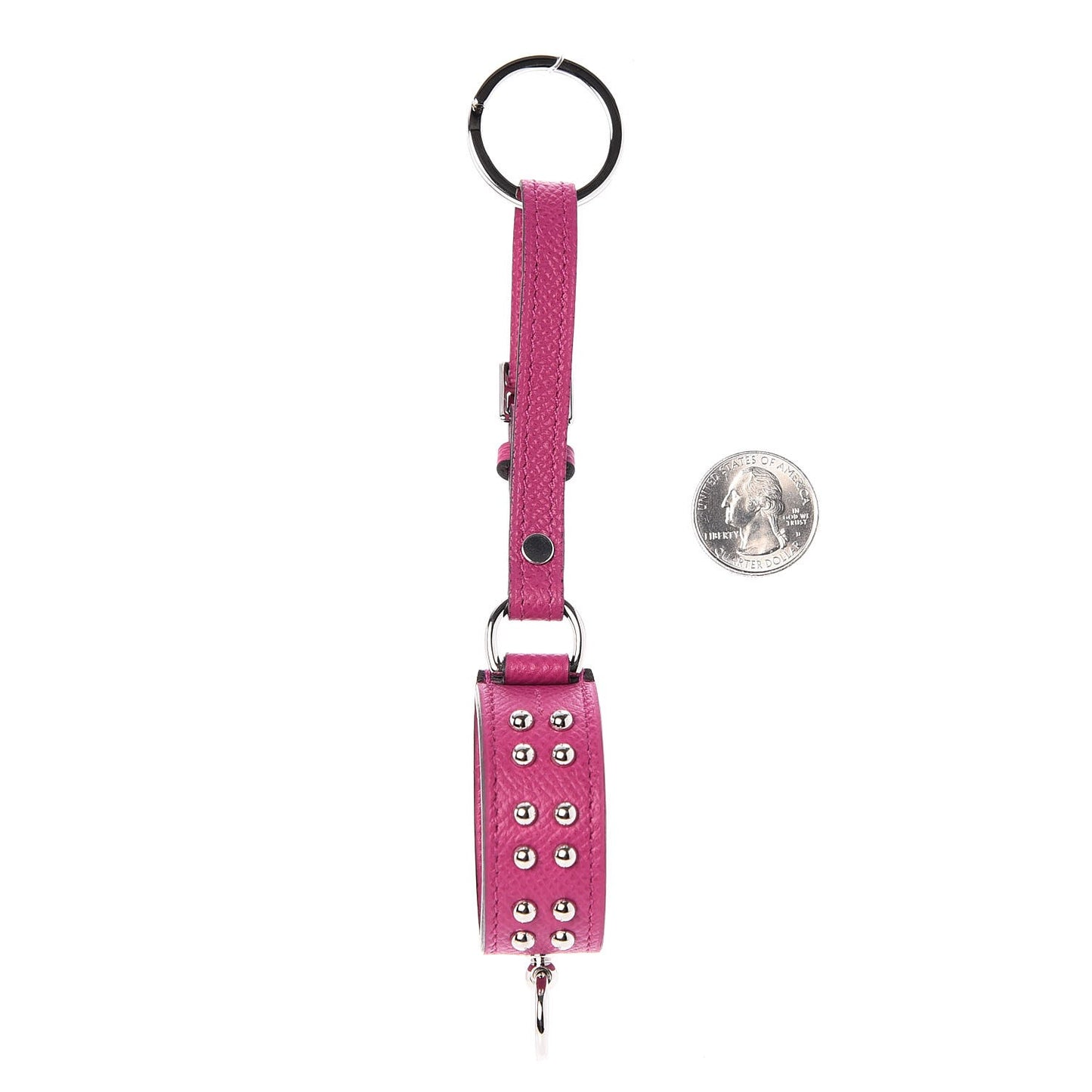 Epsom Collier de Chien Anneau Key Holder Rose Pourpre