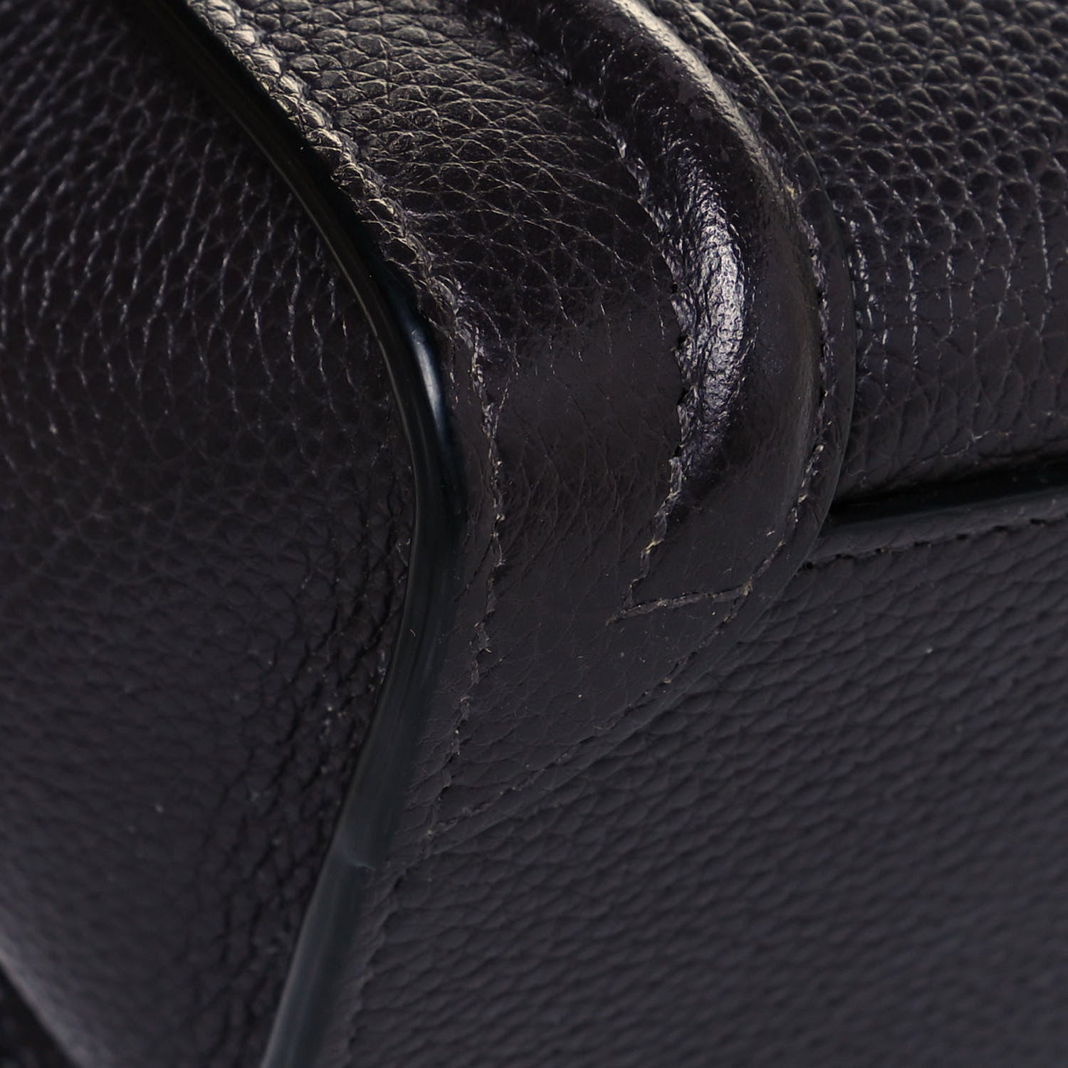 Celine Drummed Calfskin Nano Luggage Liquorice 10 of 14