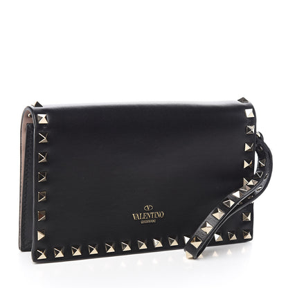 Valentino Garavani Nappa Small Rockstud Wristlet Clutch Black 3 of 7
