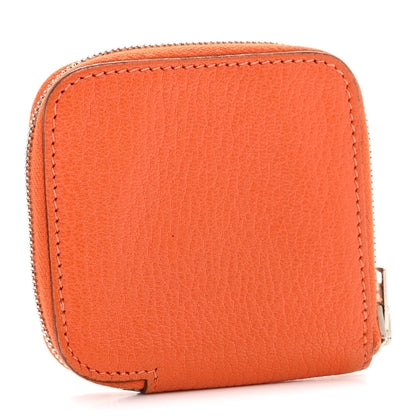 Hermes Chevre Mysore Compact Azap Wallet Orange 3 of 11