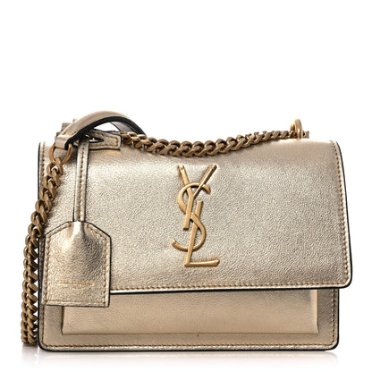 Saint Laurent Metallic Calfskin Small Monogram Sunset Gold 1 of 12