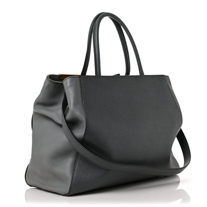 Fendi Vitello Elite Flamingo Regular 2Jours Tote Grigio Grigio Chiaro 2 of 8