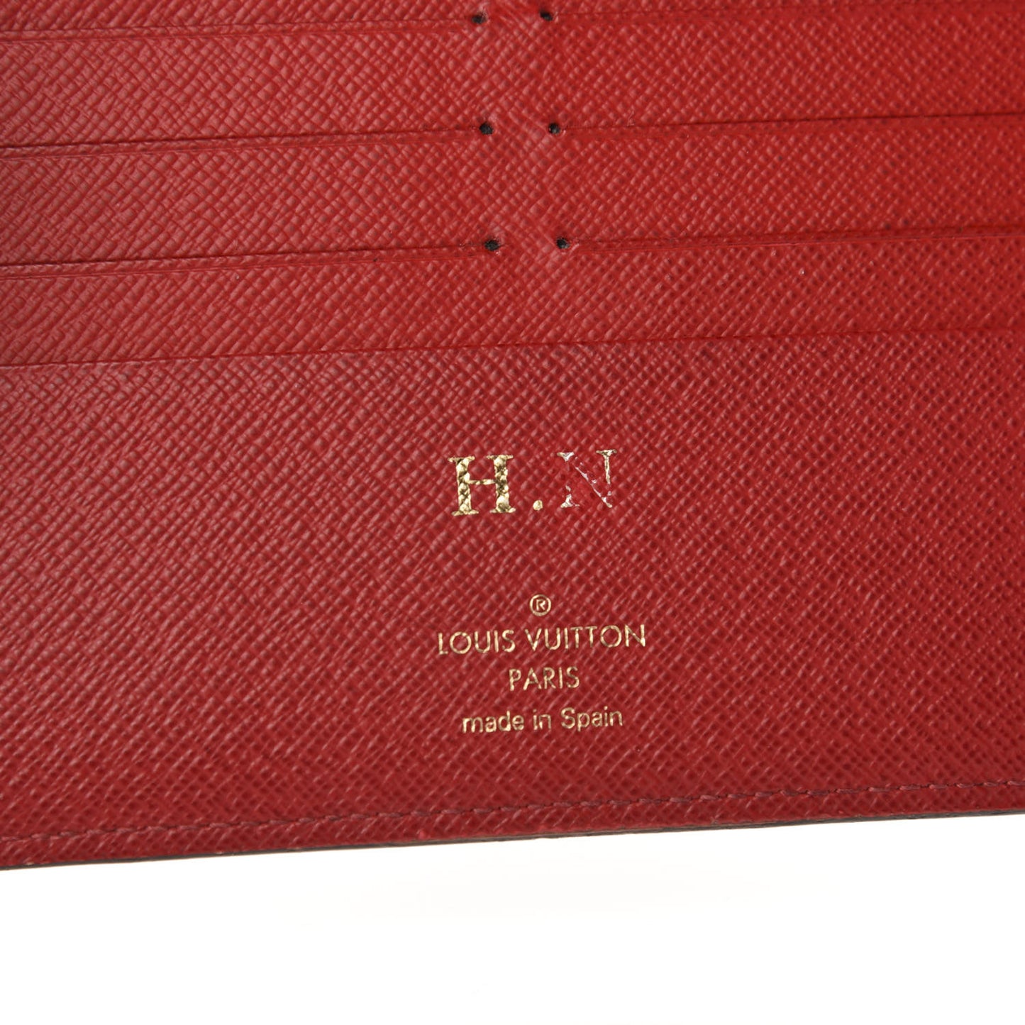 Damier Ebene Insolite Wallet Red