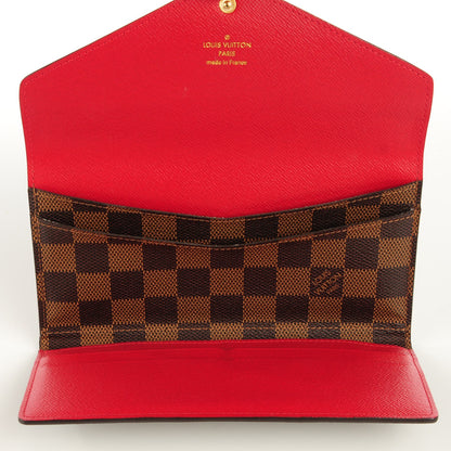 Louis Vuitton Damier Ebene Josephine Wallet Red 5 of 8