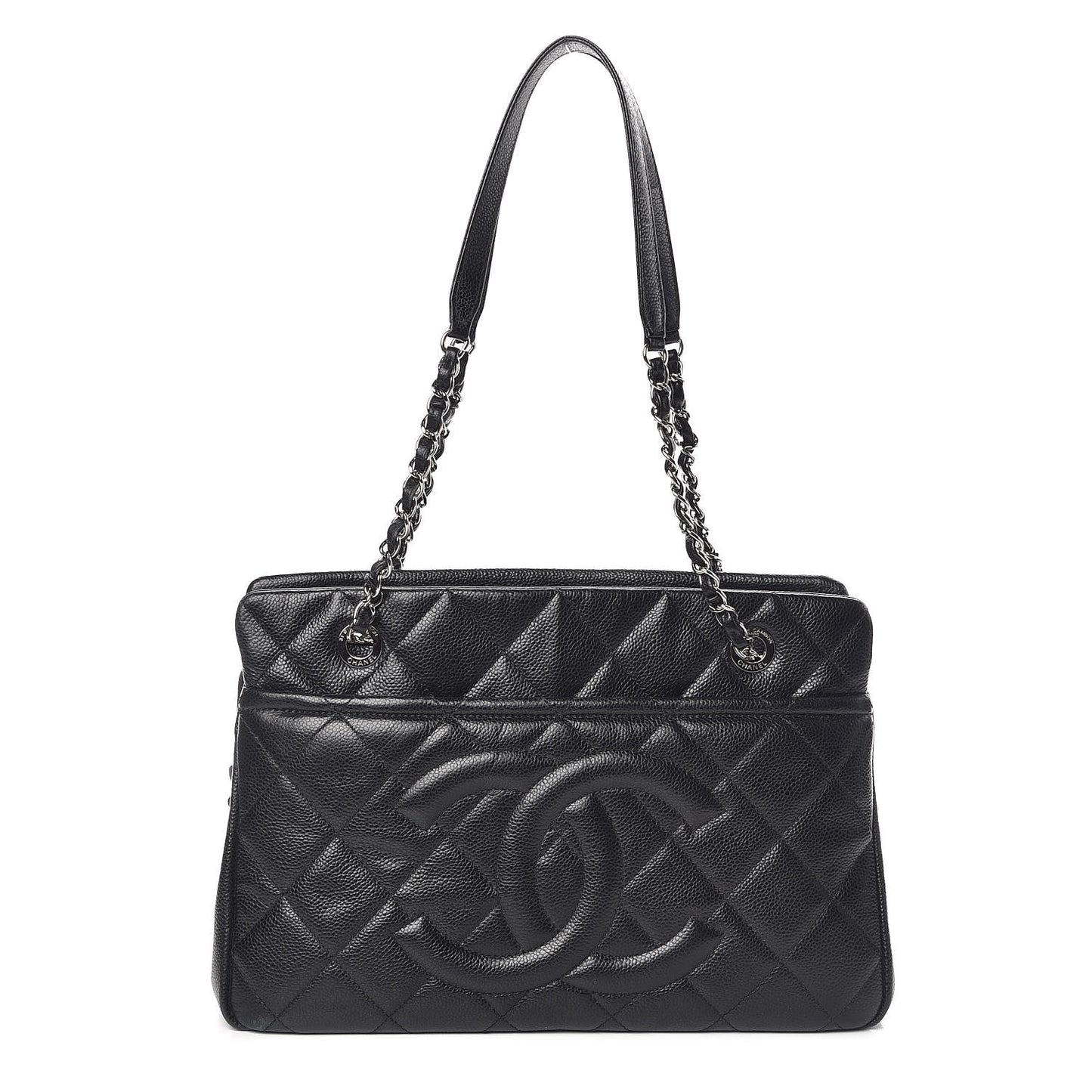 Caviar Quilted Timeless CC Soft Tote Black