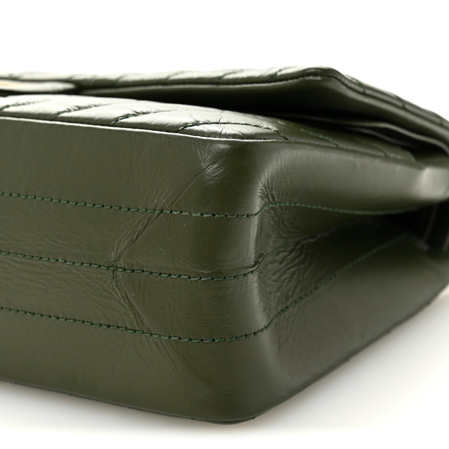 Aged Calfskin Chevron Quilted 2.55 Reissue 225 Flap Green