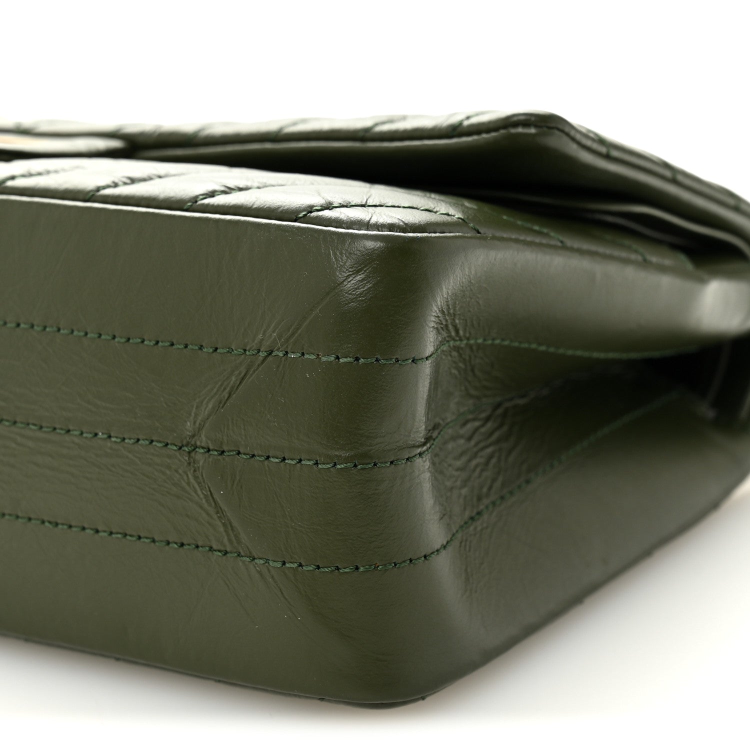Chanel Aged Calfskin Chevron Quilted 2.55 Reissue 225 Flap Green 10 of 12