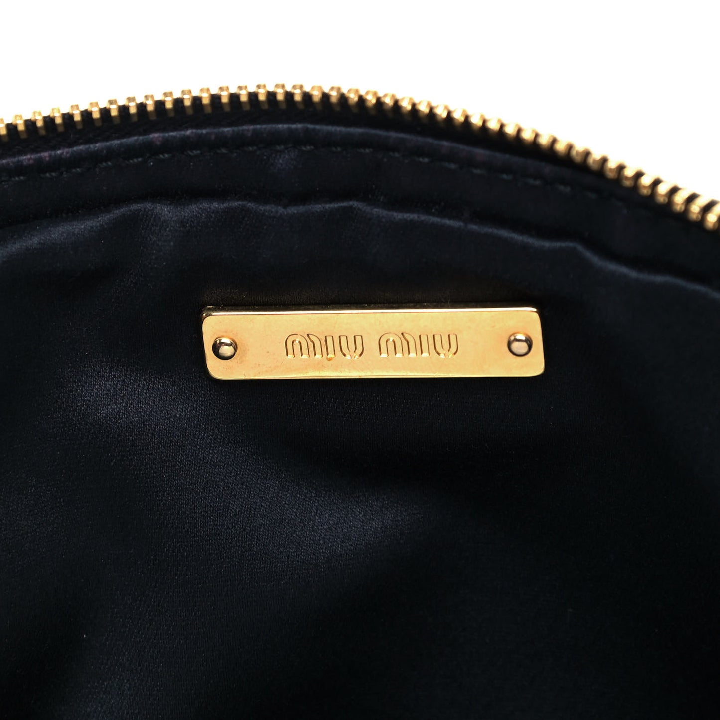 Nappa Matelasse Double Zip Pochette Clutch Black