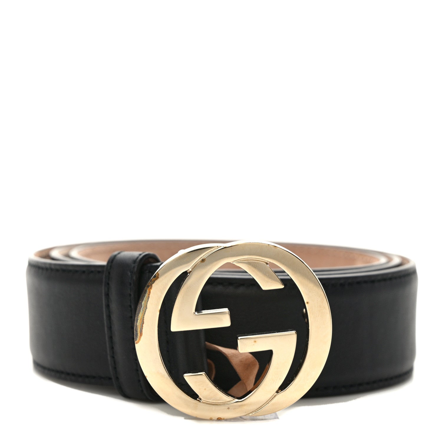 Gucci Calfskin Interlocking G 37mm Belt 95 38 Black 1 of 7