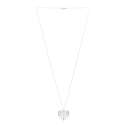 Tiffany Sterling Silver Enchant Heart Pendant Necklace 2 of 3