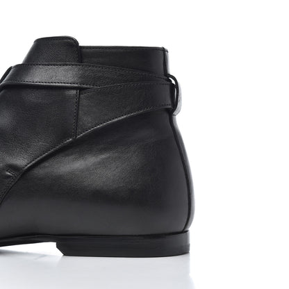 Saint Laurent Calfskin Women's London 20 Jodhpur Cropped Boots 36.5 Black 11 of 17