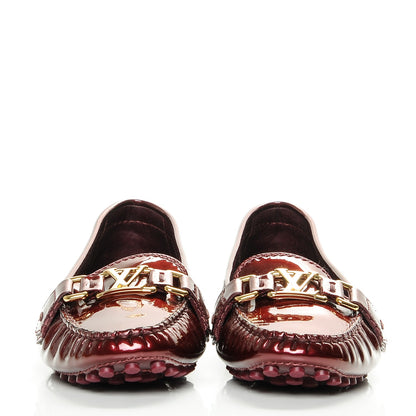 Louis Vuitton Patent Calfskin Oxford Loafers 40 Rouge Fauviste 2 of 7