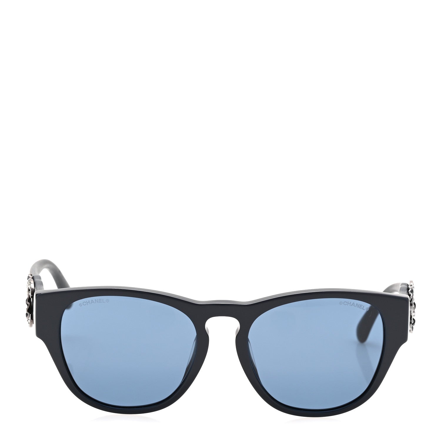 Chanel Crystal Lambskin CC Sunglasses 5455-Q-A Navy 1852130