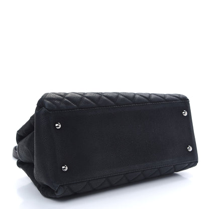Chanel Iridescent Caviar Quilted Lady Pearly Tote Black 4 of 8