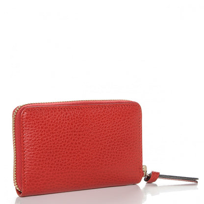 Gucci Dollar Calfskin Swing Zip Around Card Case Red 3 of 6