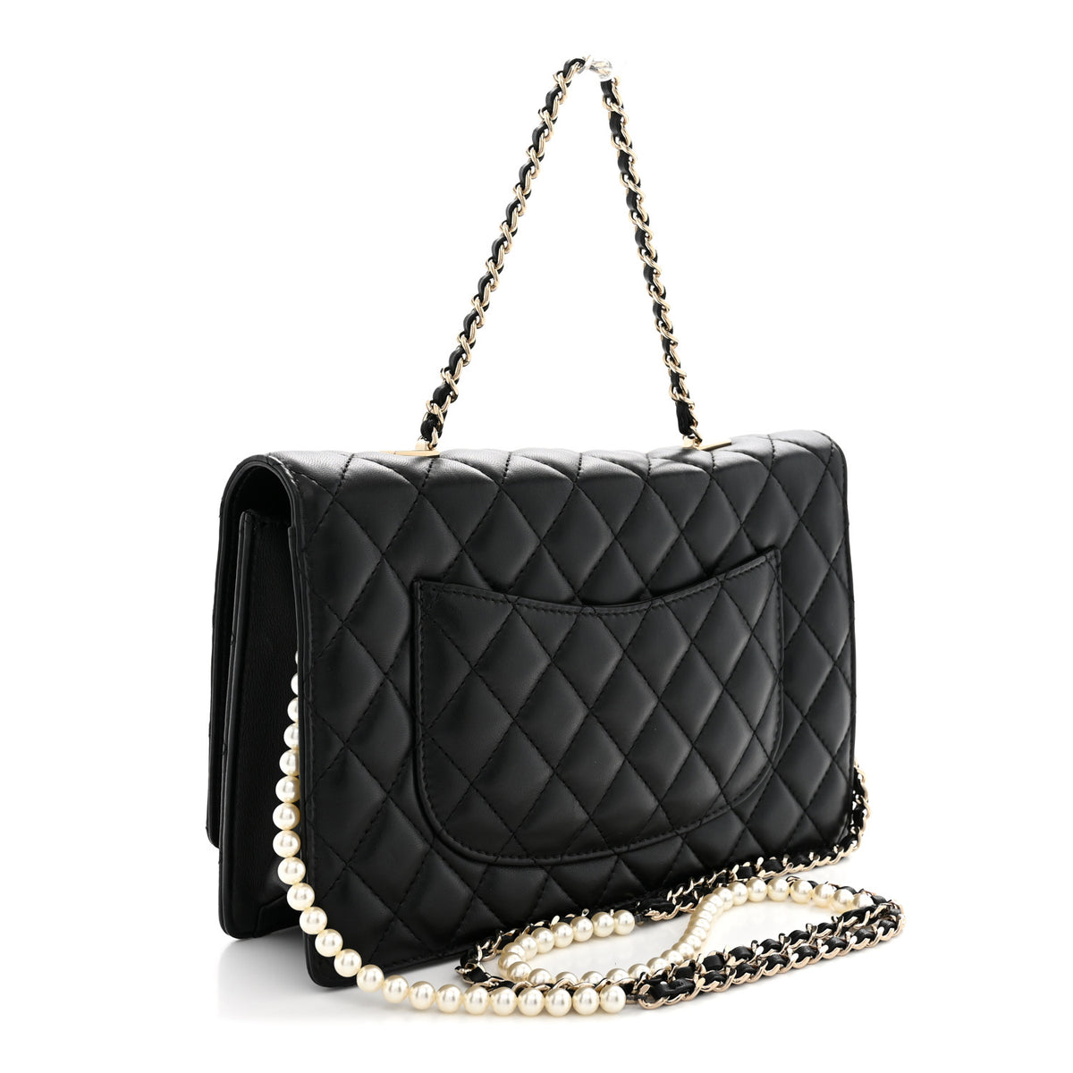Chanel Lambskin Quilted Fantasy Pearl Flap Black 3 of 12