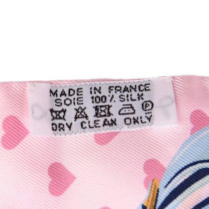 Hermes Silk Brides de Gala Love Twilly Rose Pale Bleu Glacier Rose 5 of 5
